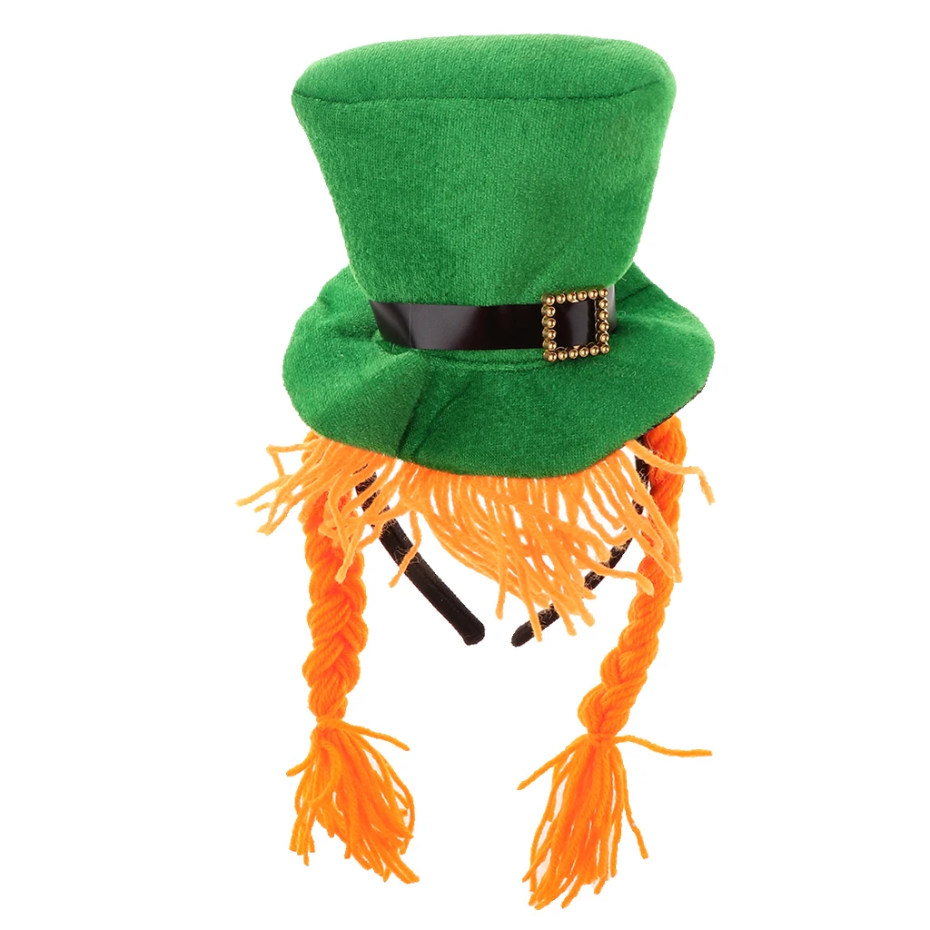 

Irish Hat Headband Hoop With Orange Braid Decor Fancy Dress Costume for DIY Decorations Festive & Party Supplies