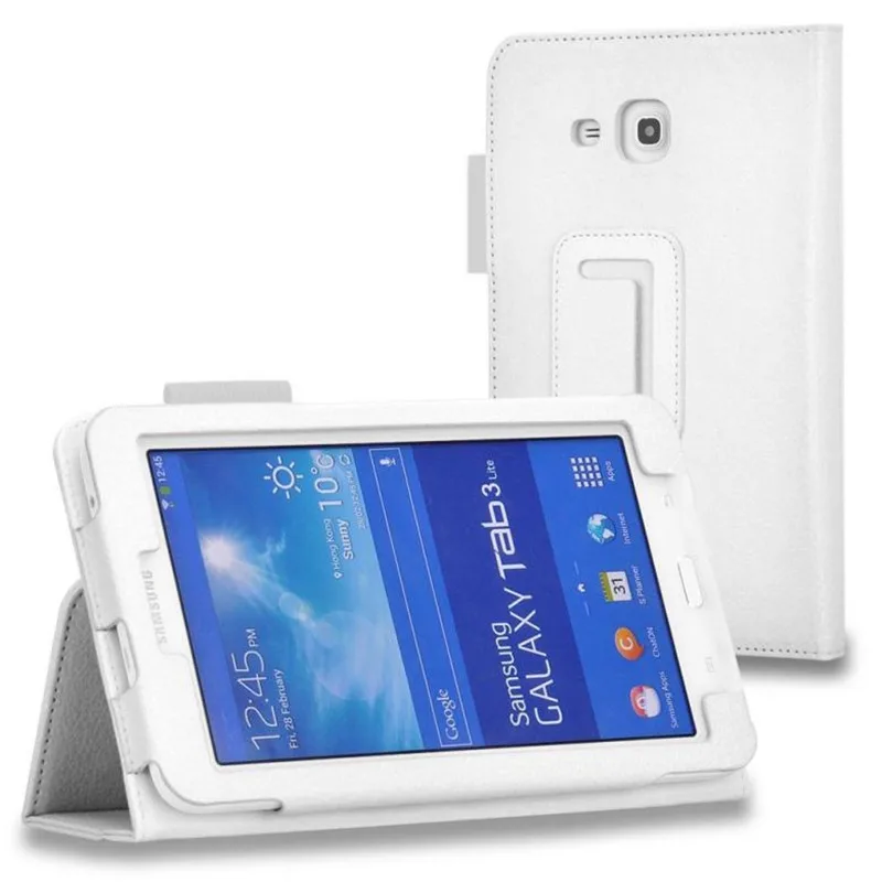 Высококачественный чехол для samsung Galaxy Tab 3 lite 7,0 T110 T111 T113 T116 чехол-подставка для samsung Tab 3 lite 7 Чехол - Цвет: White
