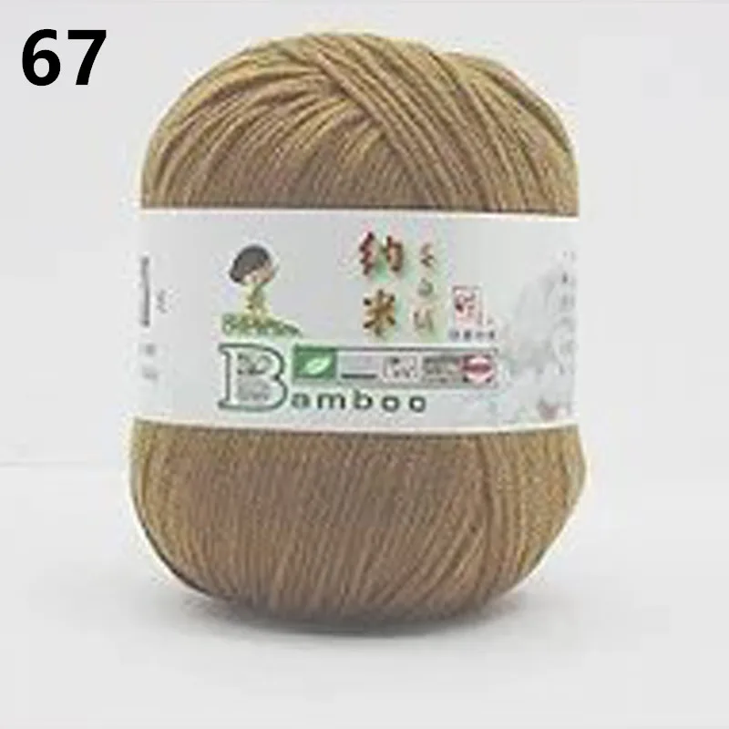 6ply акриловый Yarnsilk белок хлопок мягкое качество детский двор для ручного вязавязаный крючком ручной вязки DIY пряжа 50 г - Цвет: 67