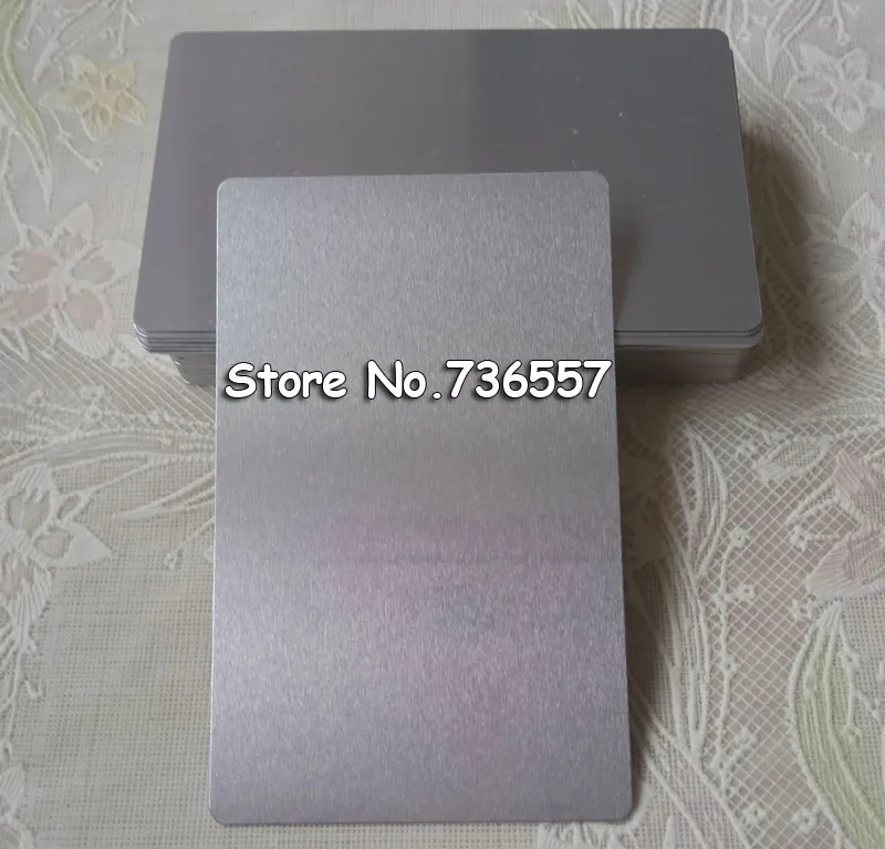 Cartão de Visita Cartão de Liga de Alumínio em Branco Gravação a Laser Cartões de Presente Conjunto de Cartões de Ouro Metal Cartão Cliente Faça Você Mesmo 100 Pcs 9 Material escolar e de escritório
