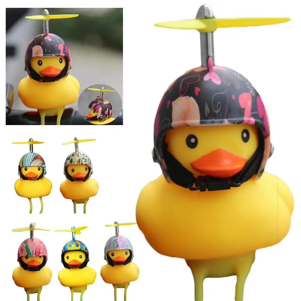 Bicycle Bell Broken Wind Duck Mtb Road Bike Moto Riding Light Cycling Small Yellow Duck Helmet Child Horn Bicycle Accessories