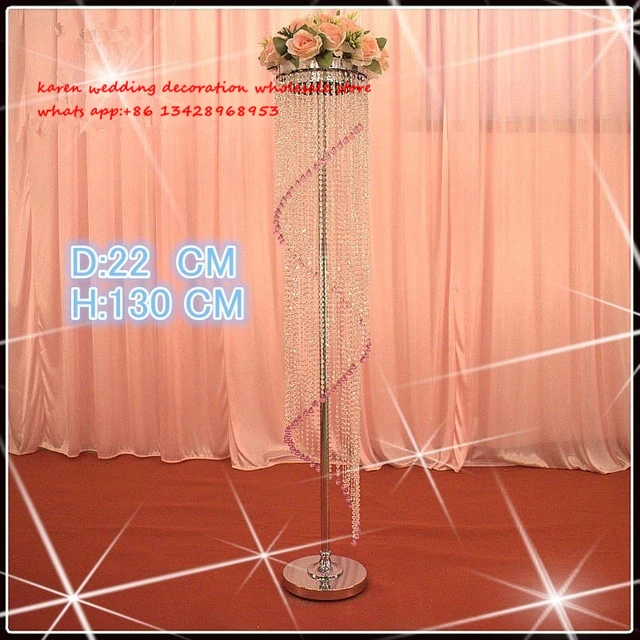 

square acrylic metal flower stand wedding table centerpiece transparent tall flower pillar wedding road lead pillar