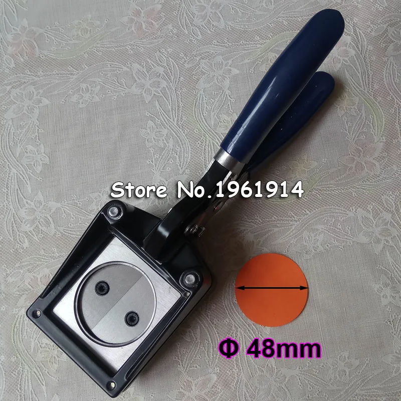 

NEW Hand Held Manual Round 37mm 1-1/2" (Actual Cutting Size 48MM) Paper Graphic Punch Die Cutter for Pro Button Maker