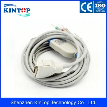 

Compatibe New Burdick Quinton Atria one-piece 12 channel ECG EKG cable with 10lead IEC Banana 4.0 end with CE approved