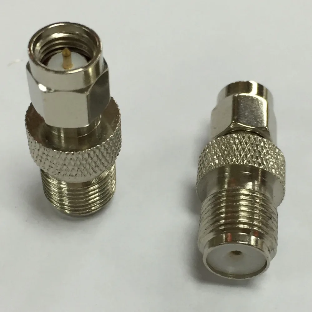5PCS RF SMA F Adapter RP SMA Plug to F Jack Straight Coaxial Connector ...