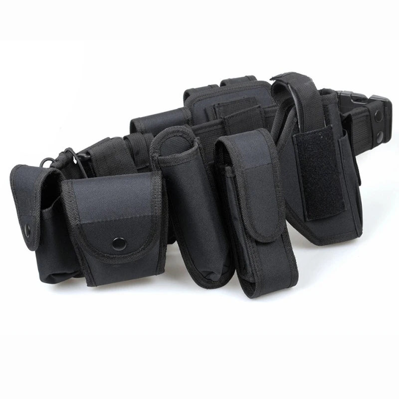 Multifunctional 10 sets Security Belts Tactical Military Hunting Utility Kit Belt with Hoslter Pouch Sets Utility Kit Duty Belt