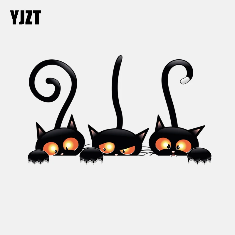 Yjzt 15cm 8 8 Cm Precioso Gato Lamiendo La Ventana Gato Pegatina Pvc Para Coche 11 Pegatinas Para Coche Aliexpress