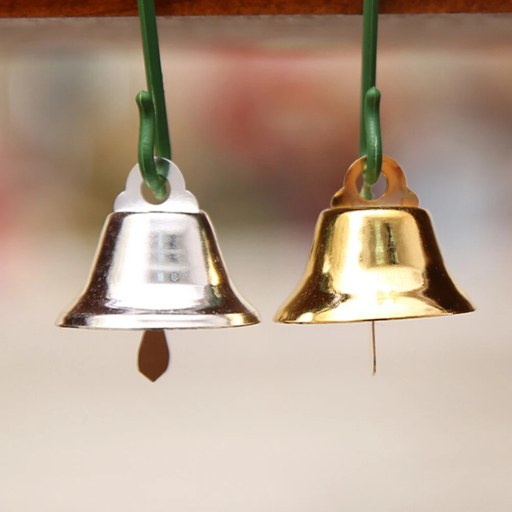 10 шт. металлические колокольчики маленькие колокольчики ювелирные украшения подвески для рождественских украшений DIY колокольчики для рождественской елки 2*2 см
