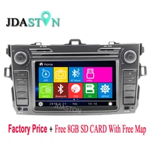 JDASTON 2 Din In-Dash Car DVD Player For Toyota COROLLA 2007 2008 2009 2010 2011 2012 GPS Navigation auto Radio RDS Free Map