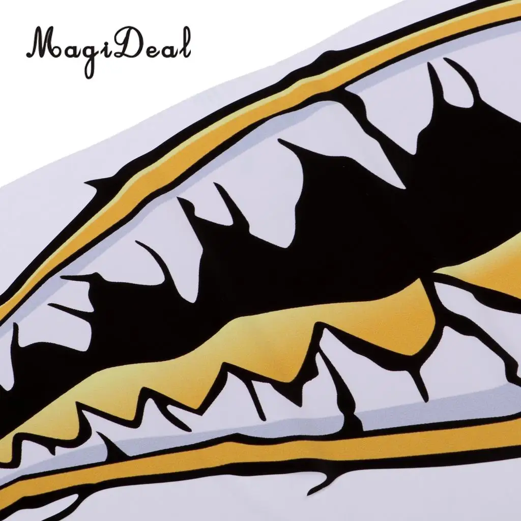 MagiDeal 2Pcs Large Waterproof Shark Teeth Mouth Decals Sticker for Kayak Fishing Dinghy Boat Surfboard Car Truck Bumper Laptop