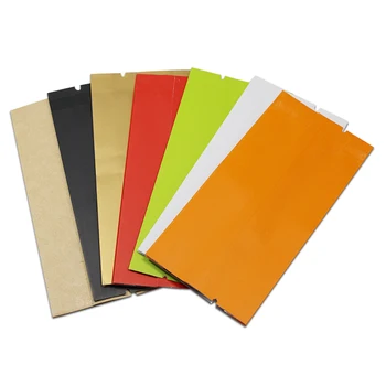 

100Pcs Colourful Open Top Kraft Paper Aluminum Foil Side Gusset Packaging Bags Mylar Foil Food Snack Storage Packing Pouches