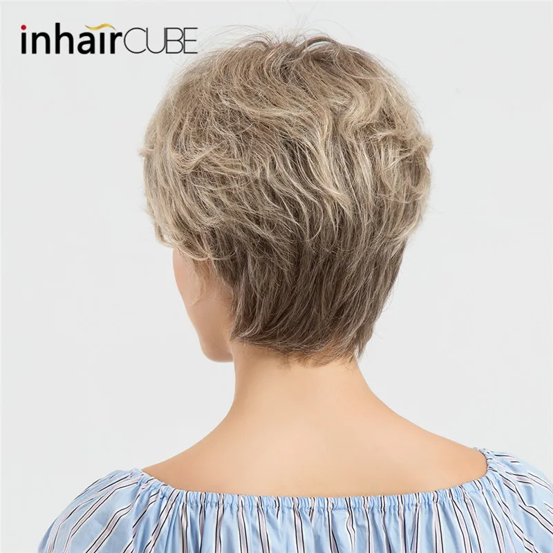 Кубические синтетические парики INHAIR натуральные волнистые короткие для женщин