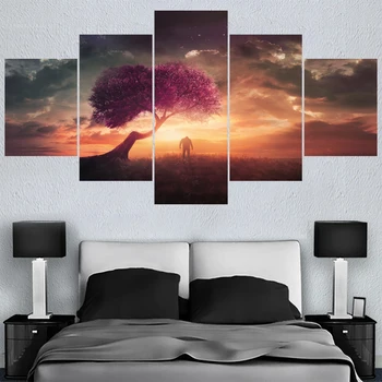 

Dusk Big Tree Landscape Canvas Paintings Wall Picture Home Decor Living Room Bedroom Wall Art Canvas Print Painting Calligraphy