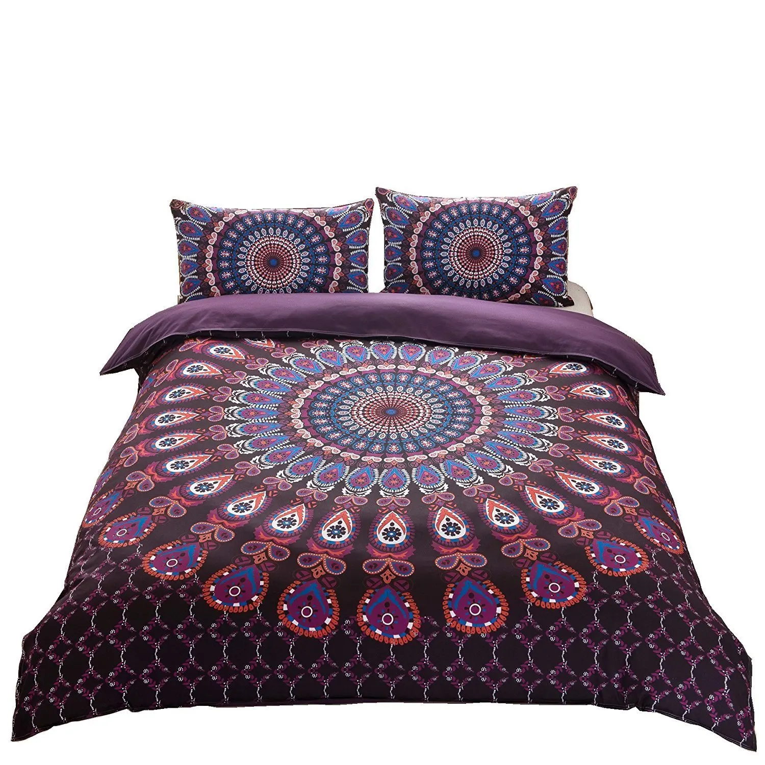 

WINLIFE Boho Bedding Set 3-Piece Duvet Cover and Pillow Shams Set