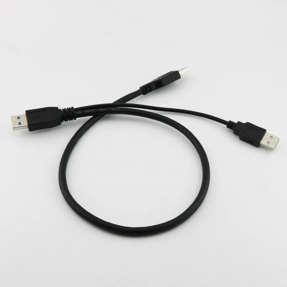 

10pcs Superspeed USB 2.0 + USB 3.0 Type A Male to USB 3.0 A Male Y Connector Cable(20cm+50cm)