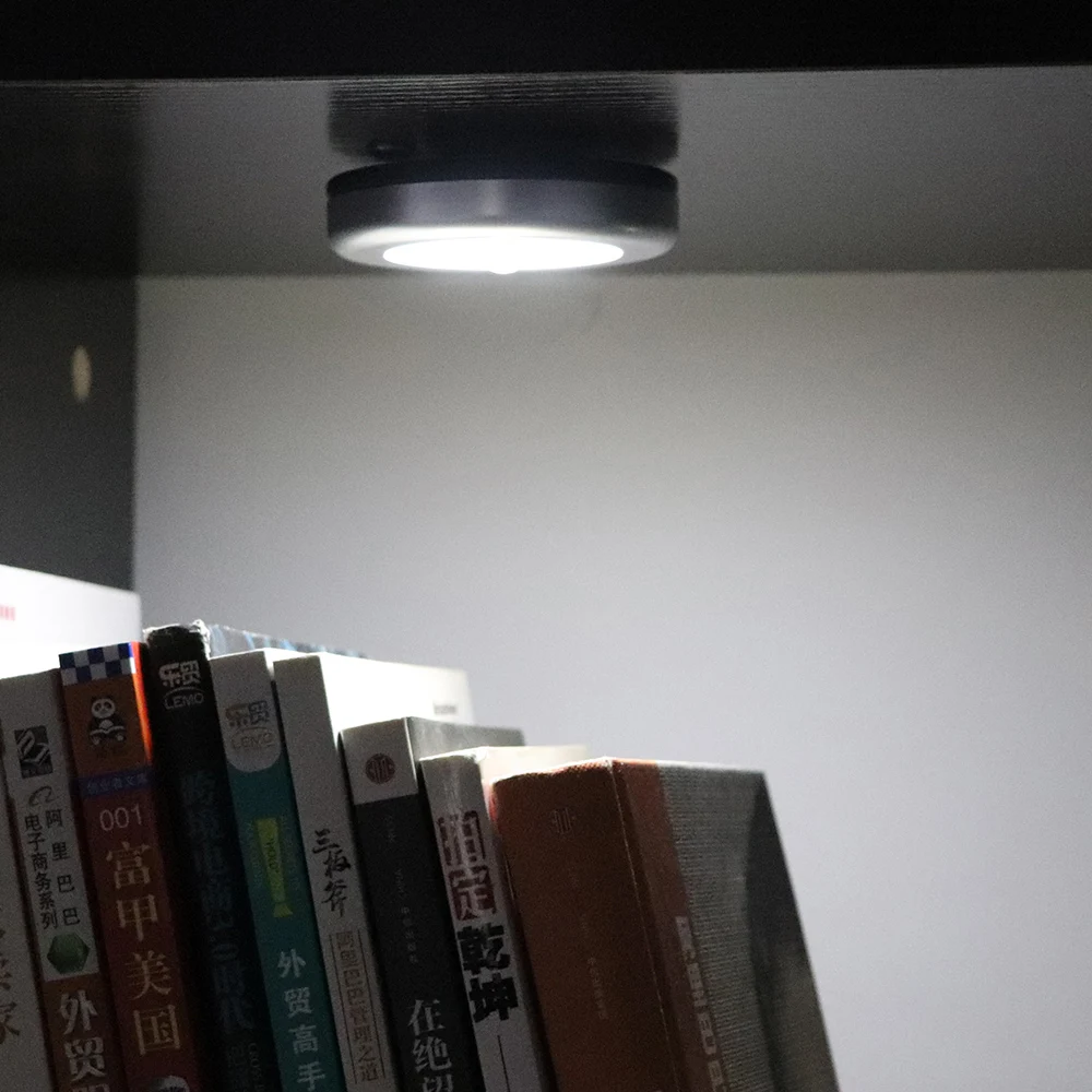  BORUiT PIR Motion Sensor 6 LED Under Cabinet Light Kitchen Bedroom Wireless Magnetic Closet Light S - 32862515319
