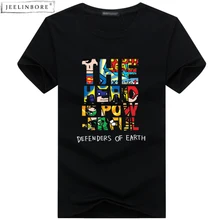 

JEELINBORE 2018 New Fashion The Hero Is Powerful T-shirt Brand Clothing Hip Hop Print Short Sleeve Anime High Quality Streetwear