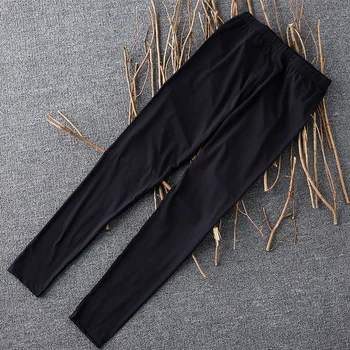 

Large size Long leggings Women Plus Size Loose autumn Solid High Waist All match Black Female trousers