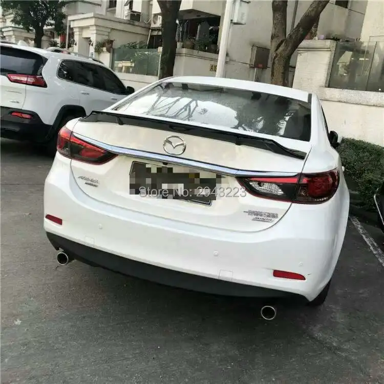

Auto Car Styling ABS Plastic Unpainted Color Rear Roof Trunk Wing Boot Roof Spoiler For Mazda 6 atenza Spoiler 2014-2018