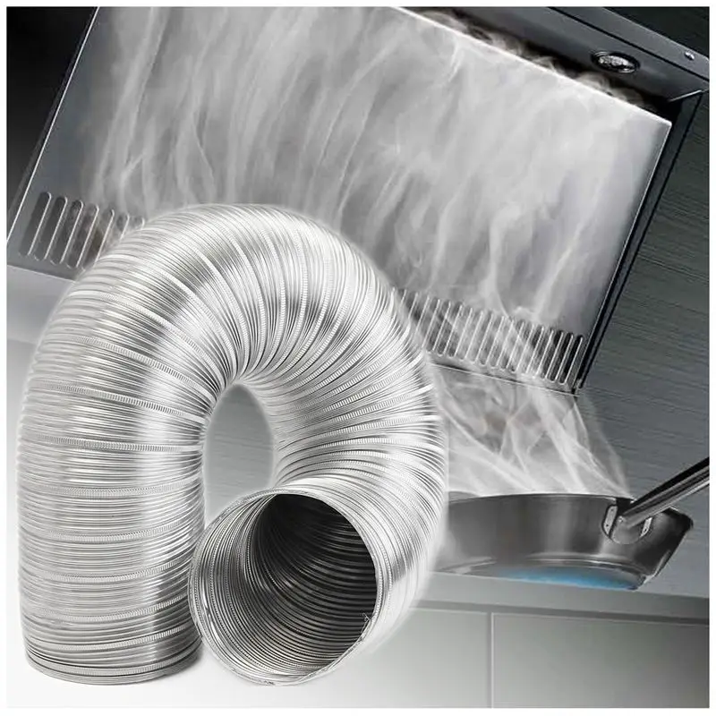 1m Aluminum foil Bathroom Kitchen Extractor Fan& Cooker Hood Flexible Ducting Pipe,125Mm