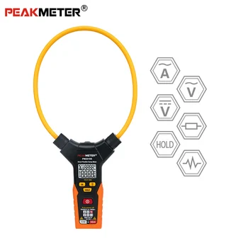 

OFFICIAL PEAKMETER PM2019S Smart AC Digital Flexible Clamp Meter Multimeter Handheld Voltage Current Resistance Frequency
