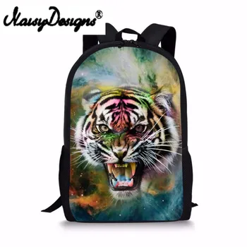 

Noisy Designs Men's School Bags Galaxy Star Universe Space Fashion Backpack For Girls teens Shouler bag Crazy Horse School bags