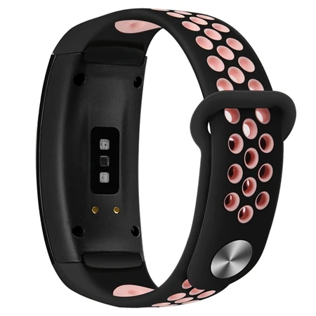 HANGRUI спортивный силиконовый ремешок для samsung Galaxy gear Fit2 Pro часы браслет на запястье ремешки для samsung gear Fit 2 SM-R360 - Цвет: black pink