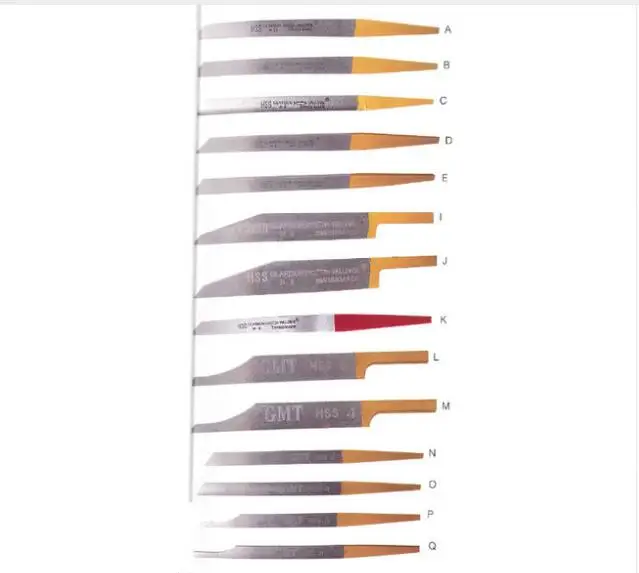 Jewelry Tool Graver Engraving Knife or Black Yellow Rubber Handle