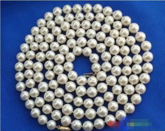 

Hot sale new Style >>>>>AAA 50" 10MM WHITE ROUND FW CULTURED PEARL NECKLACE