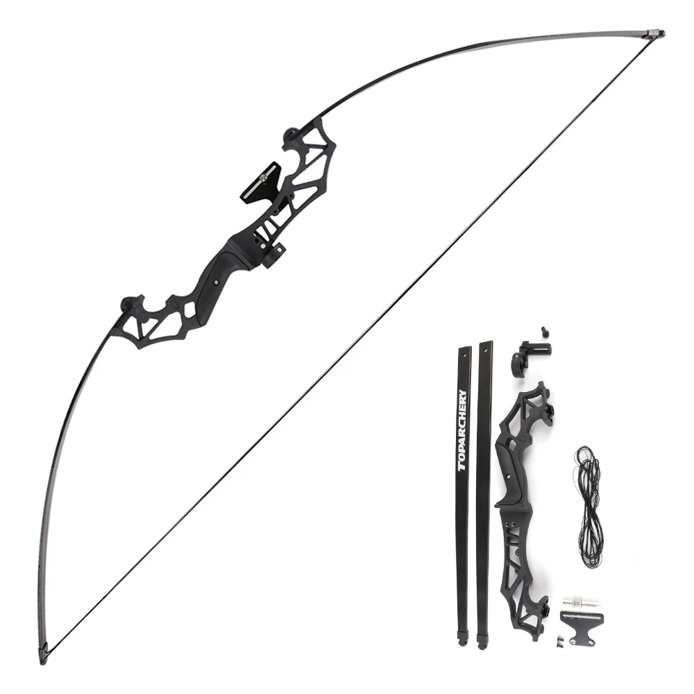 الرماية المهنية قوس Recurve القوس انهاء الخدمة قوس الصيد المعادن الناهض 40lbs الحق وسلم في الهواء الطلق الصيد الرماية الصيد