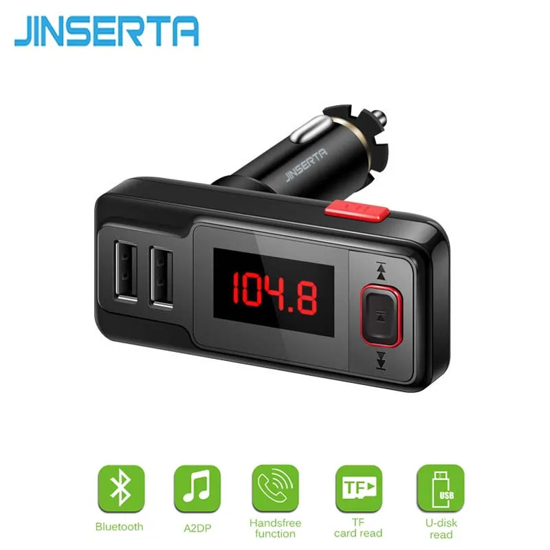 JINSERTA MP3 Music Player Bluetooth Handsfree Music Audio Dual USB Ports Charging AUX TF Stereo FM Transmitter Car Charger audio-player : image JINSERTA MP3 Music Player Bluetooth Handsfree Music Audio Dual USB Ports Charging AUX TF Stereo FM Transmitter Car Charger audio-player