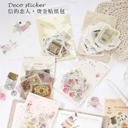 40 шт./пакет Kawaii японский бумага наклейки цветок фрукты Винтаж Декоративные наклейки для дневника Скрапбукинг хлопья канцелярские