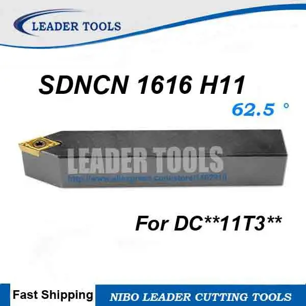 

SDNCN 1616 H11 CNC turning tool holder,16*16*100 mm External turning tools, Lathe cutting tool,Tool holder For DCGT11T3 Insert