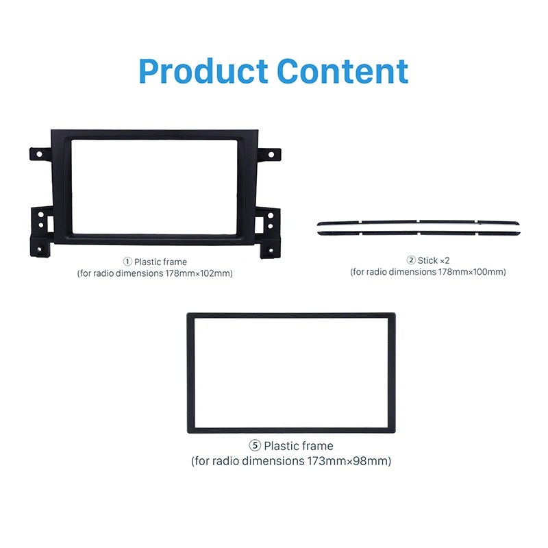 Seicane двойной Din черный 173*98 мм автомобильный стерео радио фасции установка панель приборной панели авто монтажный комплект рамка для Suzuki Grand Vitara