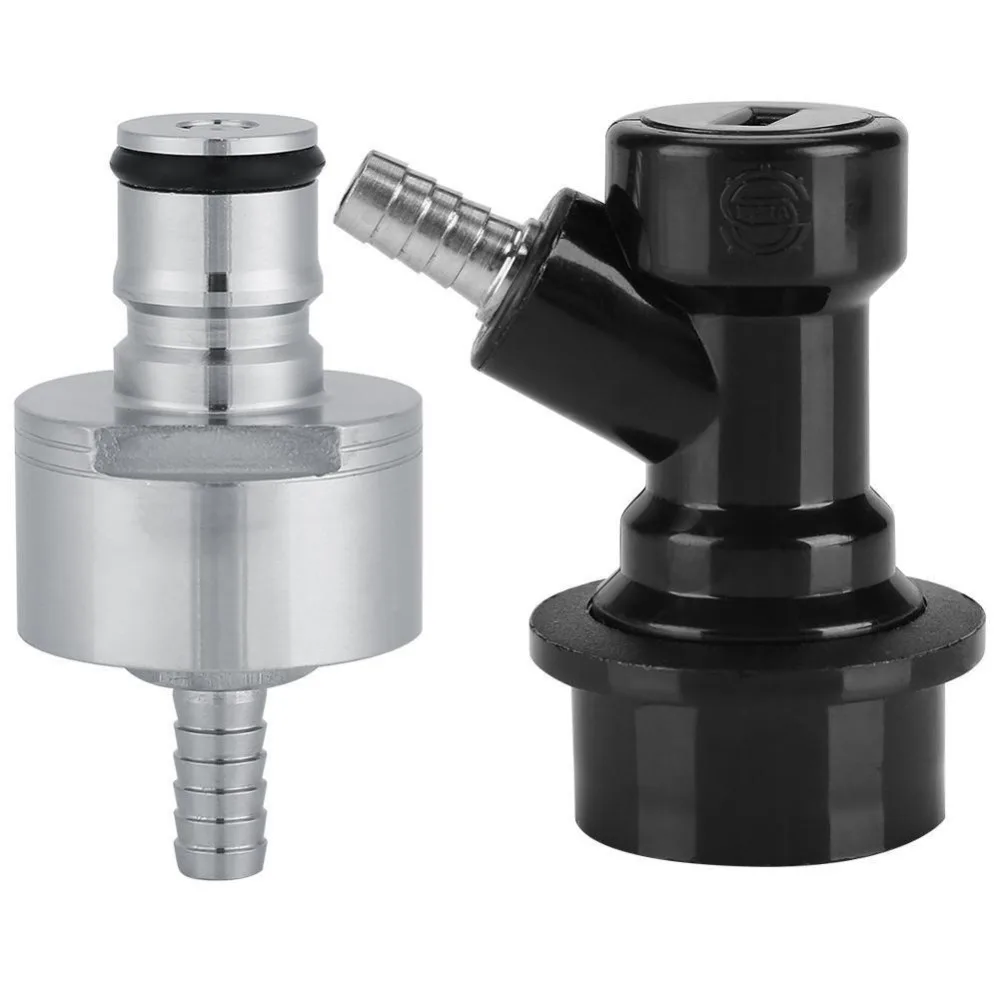 

Beer Brewing Stainless Steel Carbonation Cap Carbonator- Gas or liquid Ball Lock Connector -1/4"Barb Homebrew Soda Water Juice