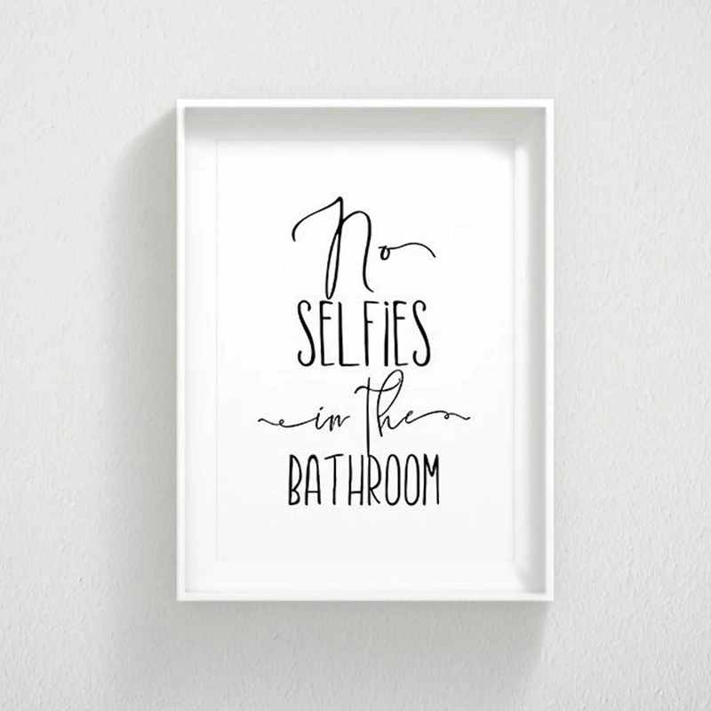 Funny Bathroom Signs Canvas Wall Art Prints Home Decor