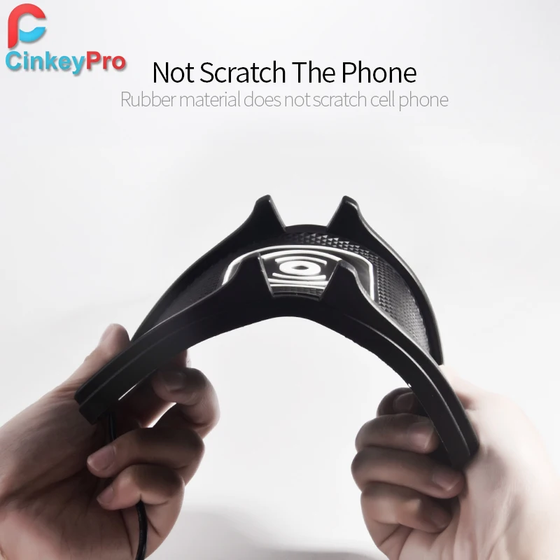CinkeyPro تشى سيارة لاسلكية وسادة الشاحن ل فون 8 10 X زائد سامسونج S6 S7 S8 حامل 5 V/1A جهاز شحن حامل هاتف المحمول