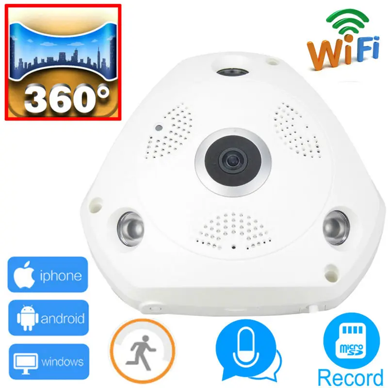 Ip камера панорамная 720p hd Wi Fi поддержка micro sd карт|card punch|card bookmarkcard place |