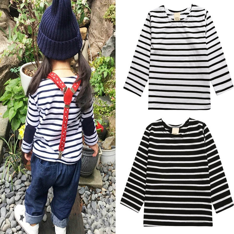 

Baby Boys Tops Children T shirts 2018Brand Autumn T-shirts Kids Clothes Boys Sweatshirt Striped Tee Shirt Boys Clothes BC137
