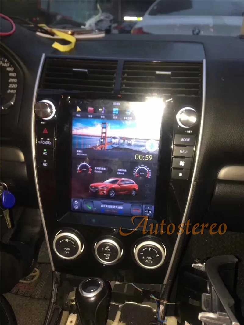 Android 8,1 Tesla стиль автомобиля нет dvd-плеер gps навигация для Mazda 6/мазда 6 02-08 радио магнитофон головное устройство мультимедийный плеер