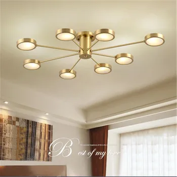 

Nordic Style Copper Molecular Chandelier Style Modern Minimalist Creative Personality Brass Bedroom Dining Room Chandelier