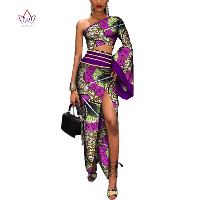 Осеннее Африканское Дашики платье для женщин Базен Riche длинное сексуальное платье Африка восковой печати платья для женщин плюс размер WY3537