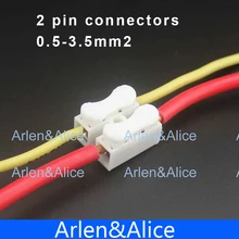 100Pcs 2 pin push quick cable connector terminal Wiring Terminal 10A 250V