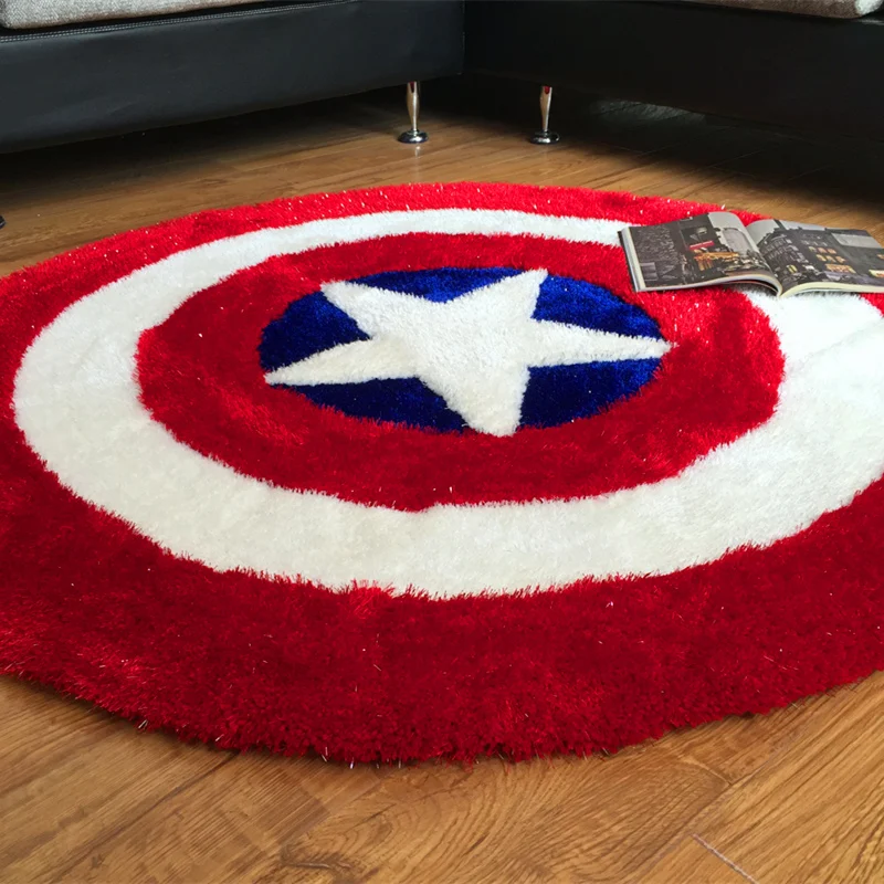 

Captain mat stretch yarn three-dimensional circular living room carpets bed carpet chair computer basket