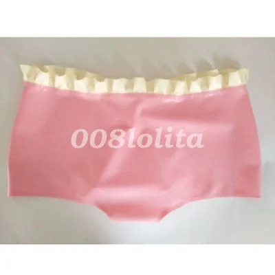 denim shorts 100% Latex Rubber Women Cute Shorts  Pink And White Size XXS-XXL african dresses