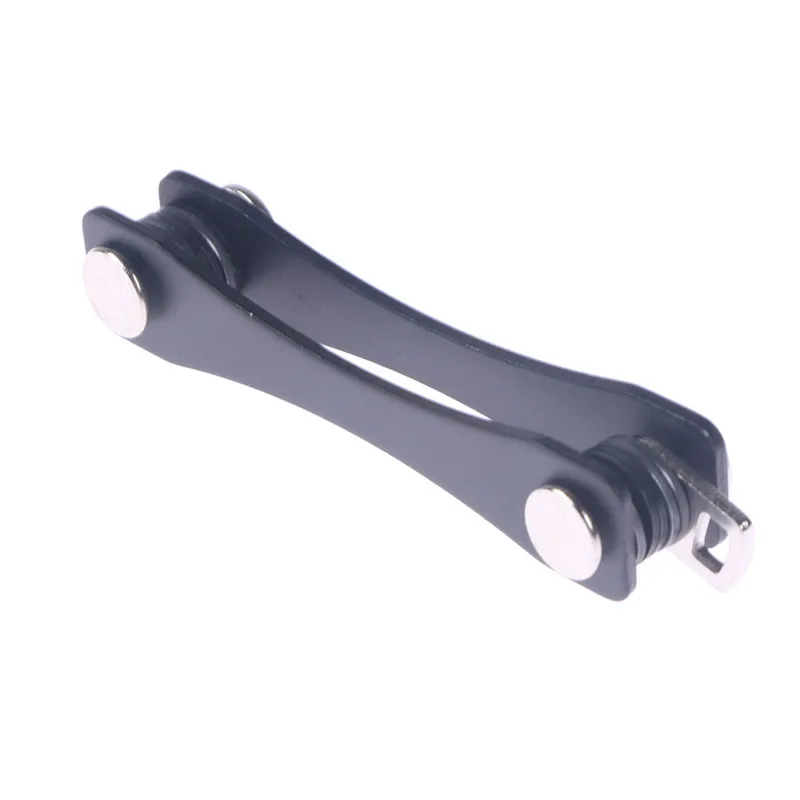 1 шт. черный EDC держатель для ключей алюминиевый сплав брелок гибкий держатель для ключей зажим для ключей кольца сумок Органайзер папка