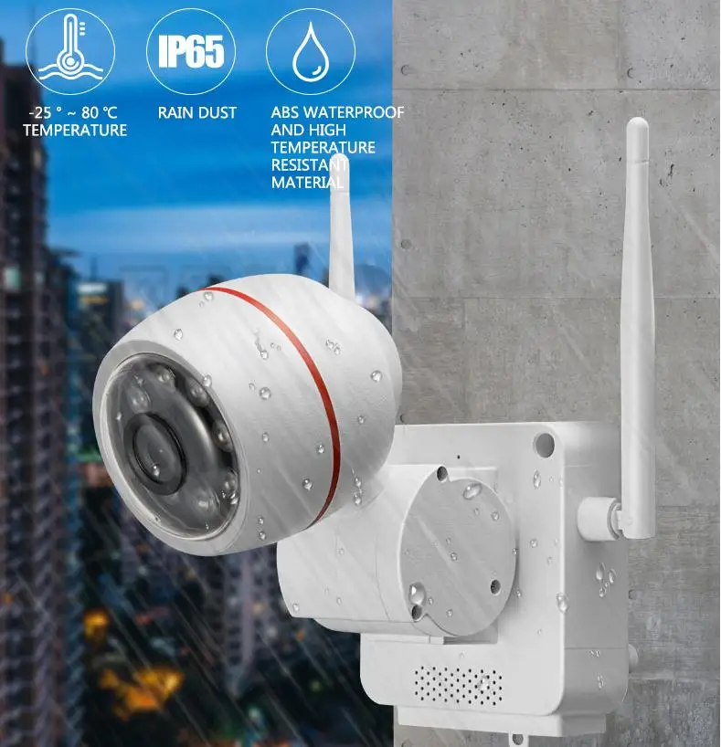 Wireless IP Camera 1080P Outdoor HD Spy WIFI Network Security System Waterproof Gimbal Camera