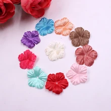 100pcs Artificial Flowers Roses Petal Leaf Silk For Wedding Home Decoration DIY Scrapbooking Flores Accessories Plant