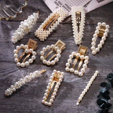 Женская элегантная заколка для волос с кристаллами и жемчугом, Корейская заколка для волос, заколка для волос, аксессуары для волос, заколка для волос для девочек