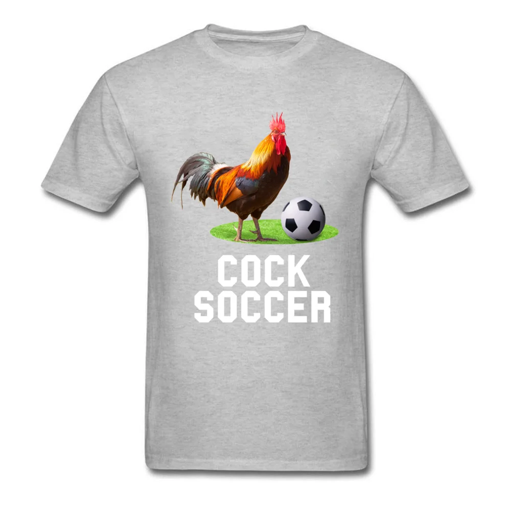 Cock Soccer Company Short Sleeve Crazy T-Shirt 100% Cotton O Neck Men's Tops Shirt Summer Tees VALENTINE DAY Free Shipping Cock Soccer grey